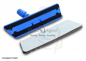 Trapezwischer Kunststoff mit Schaumstoff, 40x9,7cm blau mit Arretierverschluss geeignet zum