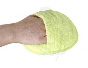 Reinigungs- & Polierpad Handschuh, Microfaser, mit Schaumstoffkern, Durchm.: ca. 19cm, H: 4cm, grün