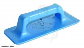 Handpadhalter mit Klett 10x24 mit Griff blau, aus schlagfesten Kunststoff