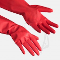 Gummi(Chemikalien)handschuhe PVC rotbraun, 45 cm säurebeständig, vollbeschichtet, doppelt getaucht