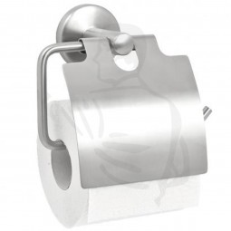 WC-Papierhalter Edelstahl mit Blende zur Wandmontage für 1 Kleinrolle 15,5x6x11cm