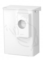 Hygieneabfallbox mit Hygienebeutelspender PE (6 L) aus weißem pulverbeschichteten Stahl 6L