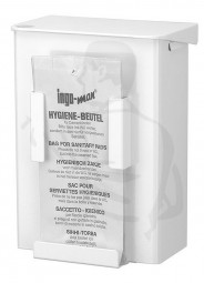 Hygieneabfallbox mit Hygienebeutelspender Papier aus weißem pulverbeschichteten Stahl 6L