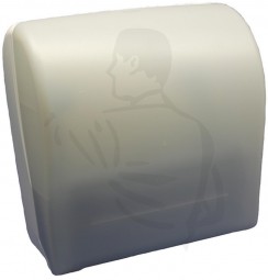 Handtuchrollenspender Kunstoff weiß mit Autocut (automatischer Abschnitt) bis 22cm
