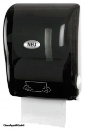 Handtuchrollenspender schwarz/rauchglas mit Autocut (automatischer Abschnitt)