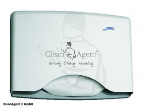 Spender für WC-Schutzbrillenpapier aus weißem ABS-Kunststoff, -AM 21000-