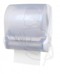 Handtuchrollenspender Kunstoff weiß mit Autocut (automatischer Abschnitt) bis 25cm