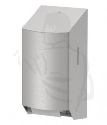 Toilettenrollenhalter vertikal 2-fach aus Edelstahl, mit Schloss und Sichtschlitz