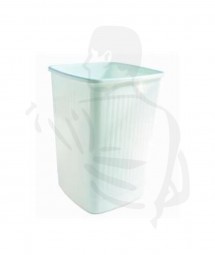 Papierkorb geschlossen, rechteckig 12 Liter aus weißem schlagfesten und robuster Kunststoff