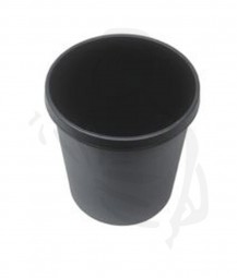 Papierkorb, schwarz, H48/D39cm, 45 Liter geschlossen aus Kunststoff, mit Grifffrand- rund -