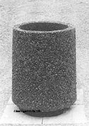 Abfallbehälter aus Betonwerkstein, H62cm runde Ausführung Form1P
