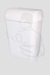 Ersatz Flachdeckel für Abfallbehälter 50 Liter aus schlagfestem weißem Kunststoff