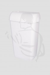 Ersatz Flachdeckel für Abfallbehälter 25 Liter aus schlagfestem weißem Kunststoff