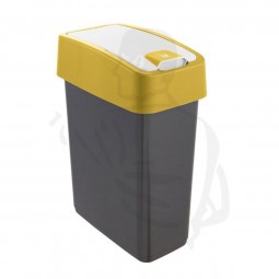 Abfallbehälter mit Flip-Deckel, 25 Liter für die tägliche Abfallentsorgung gelb