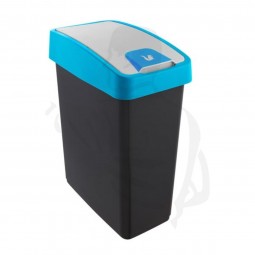 Abfallbehälter mit Flip-Deckel, 25 Liter für die tägliche Abfallentsorgung blau