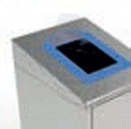 farbiger Rahmen zur Mülltrennung, blau passend zu Modulare Recyclingstation 