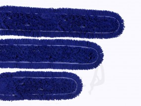 Feuchtwischbezüge Acryl Mopp mit Taschen blau, 40cm, Acryl/Polyestermischung, Schlinge/Franse