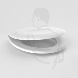 WC-Kunststoff Sitz bruchsicher aus Duroplast, weiß weiß mit verstellbaren Edelstahlscharnier