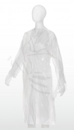 PE Einmalbesucherkittel/Mantel, 115x150cm weiß, einzeln verpackt (50er Pack)