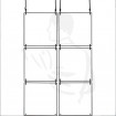 Trennwand modular, 4er Set 40x40 cm transparenter Nies- und Spuckschutz