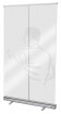 Mobile Hygieneschutzwand aus PET Folie 100x220cm transparenter Nies- und Spuckschutz, einrollbar