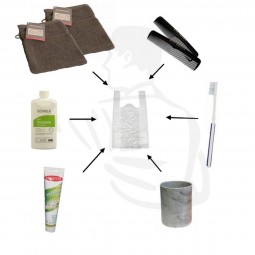 Körperpflegeset/Hygienepaket Erwachsene (Uni) bestehend aus 6 Artikeln 7tlg -im Beutel verpackt-